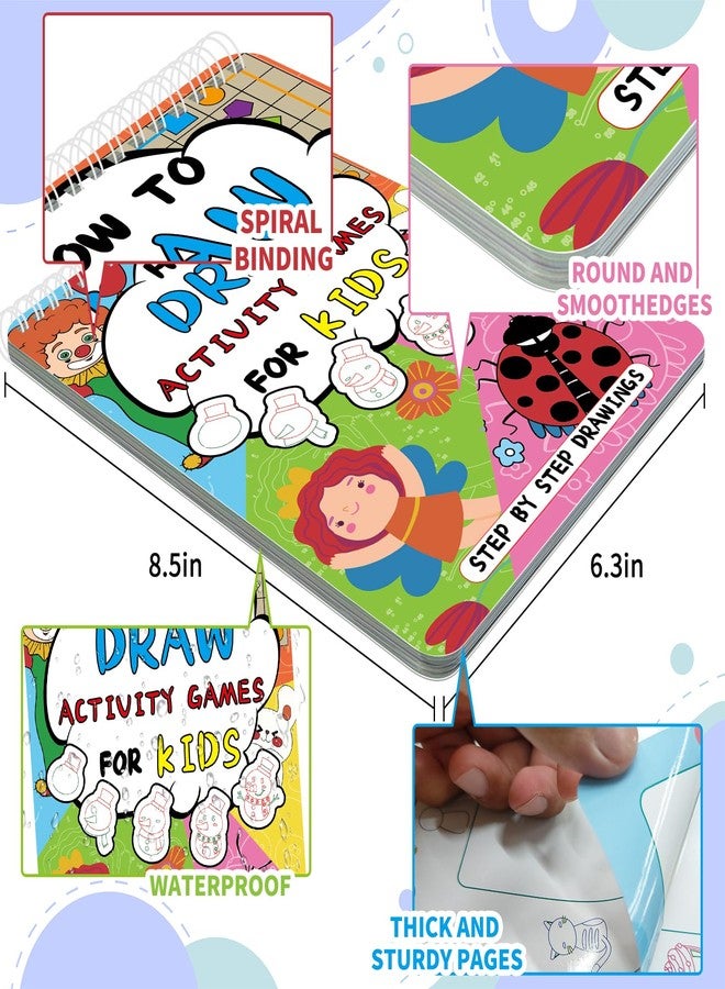 Kalysky 2Set Reusable Draw Books for Kids,How to Draw Books for Kids 3-6 6-8,Step by Step Dry Erase Activity Book - Image 4